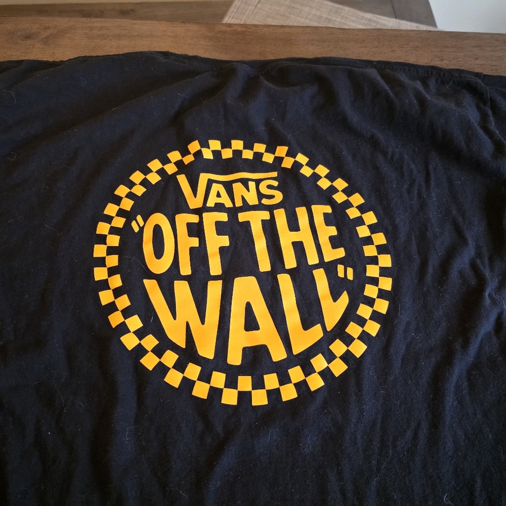 Vans Black Tee with Yellow Logo